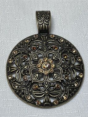 Lia Sophia "Rosette" Round Pendant